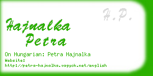 hajnalka petra business card